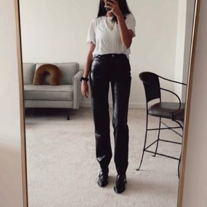 Aritzia Melina super high rise vegan leather pant